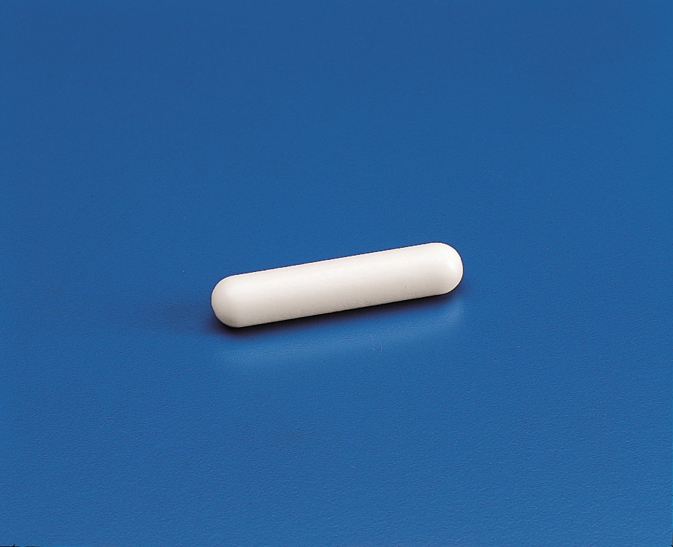 STIRRING BARS, CYLINDRICAL. Rounded shape, smooth walls, all- purpose. SUITABLE FOR FOODSTUFF. MATERIAL MAGNET PTFE COATED